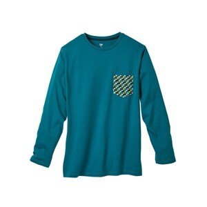 Blancheporte Pyžamové tričko s dlouhými rukávy, tyrkysově modré tyrkysová 97/106 (L)