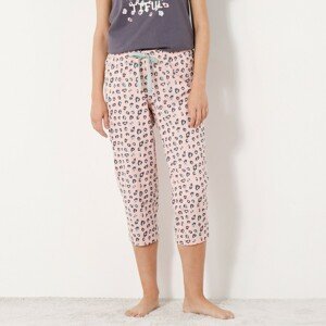 Blancheporte Pyžamové 3/4 kalhoty s potiskem "Beautiful" růžová 42/44