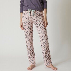Blancheporte Pyžamové kalhoty s potiskem "Beautiful" růžová 38/40
