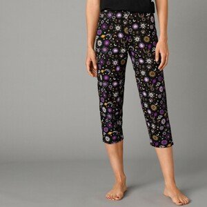 Blancheporte 3/4 pyžamové kalhoty s potiskem černá 34/36