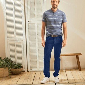 Blancheporte Pohodlné bavlněné džíny, uvnitř. délka nohavic 82 cm tmavě modrá 42