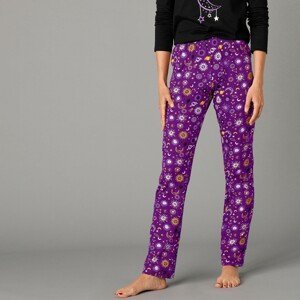 Blancheporte Pyžamové kalhoty s potiskem fialová 42/44