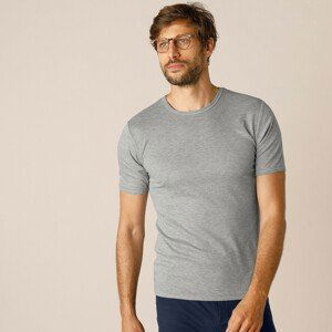 Blancheporte Sada 2 spodních triček s výstřihem ke krku šedý melír 101/108 (XL)