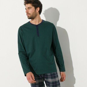 Blancheporte Pyžamové tričko s tuniským výstřihem zelená 137/146 (4XL)