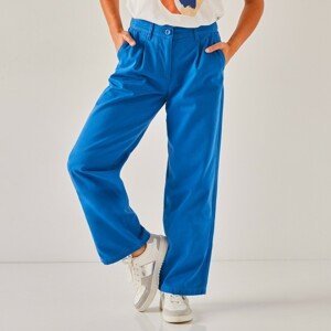 Blancheporte Rovné široké kalhoty pro malou postavu tmavě modrá 54