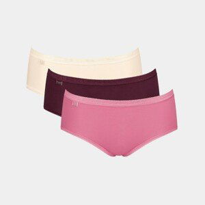 Blancheporte Sada 3 kalhotek midi Basic perleťová+růžová+švestková 38