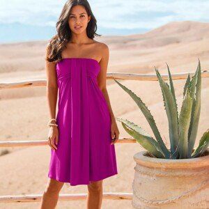 Blancheporte Šaty s odnímatelnými ramínky, jednobarevné purpurová 50