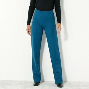Blancheporte Rovné široké kalhoty z úpletu Milano modrá 40