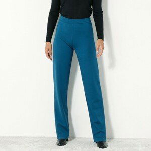 Blancheporte Rovné široké kalhoty z úpletu Milano modrá 46
