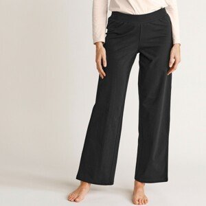 Blancheporte Široké kalhoty z bio bavlny černá 50