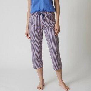 Blancheporte 3/4 pyžamové kalhoty s potiskem pruhů nám. modrá 50