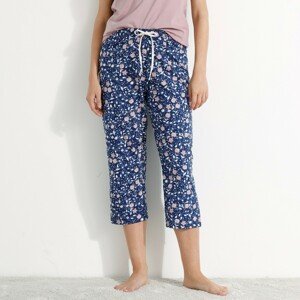 Blancheporte 3/4 pyžamové kalhoty s potiskem květin nám. modrá/lila 34/36