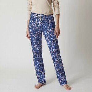 Blancheporte Pyžamové kalhoty s potiskem květin nám. modrá/lila 54