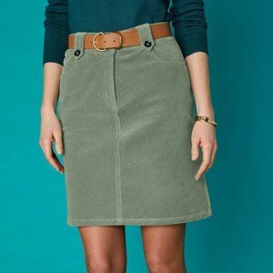 Blancheporte Manšestrová krátká sukně zelená 40