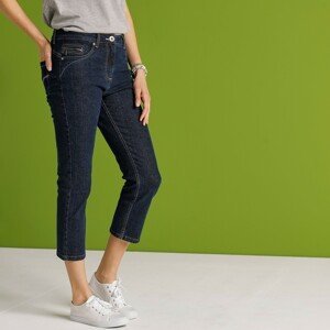 Blancheporte 3/4 kalhoty s push-up efektem, brut, eco-friendly tmavě modrá 38