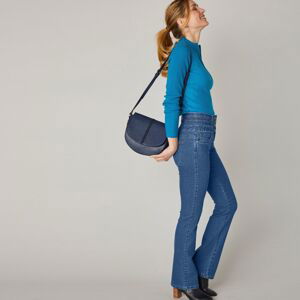 Blancheporte Bootcut džíny s vysokým pasem, vnitř. délka nohavic 75 cm modrá 36