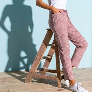 Blancheporte Meltonové sportovní kalhoty s potiskem růžový melír 54