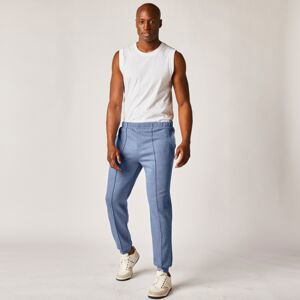 Blancheporte Meltonové kalhoty se zúženými konci nohavic modrá džínová 44/46