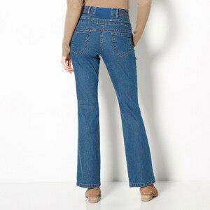 Blancheporte Bootcut džíny s vysokým pasem, malá postava modrá 44