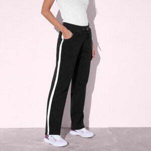 Blancheporte Sportovní dvoubarevné kalhoty černá/bílá 52
