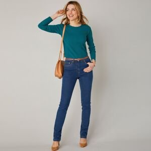 Blancheporte Strečové rovné džíny, střední výška postavy tmavě modrá 50