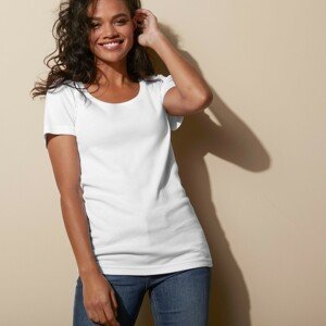 Blancheporte Jednobarevné tričko s kulatým výstřihem bílá 42/44