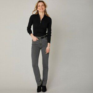 Blancheporte Strečové džíny, vysoká postava tmavě šedá 48