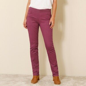 Blancheporte Rovné kalhoty, plátno purpurová 40
