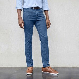 Blancheporte Extra pohodlné džíny s pružným pasem, vnitřní délka nohavic 82 cm modrá 56
