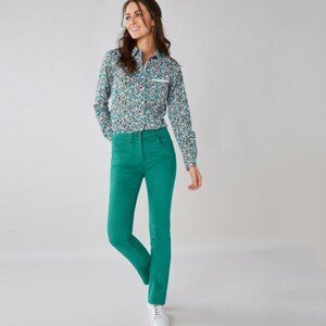 Blancheporte Tvarující kalhoty s 5 kapsami smaragdová 36
