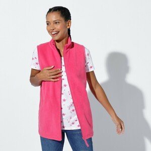 Blancheporte Fleecová vesta na zip růžová 50