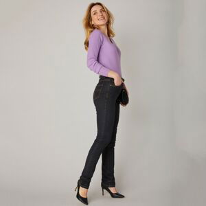 Blancheporte Strečové rovné džíny, malá výška postavy černá 38