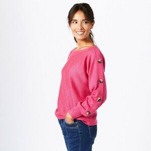 Blancheporte Rovný pulovr s lodičkovým výstřihem indická růžová 54