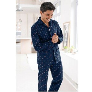 Blancheporte Klasické pánské pyžamo s potiskem nám.modrá 107/116 (XL)