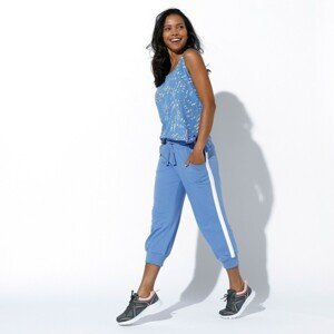 Blancheporte 3/4 sportovní kalhoty, dvoubarevné modrá/bílá 50