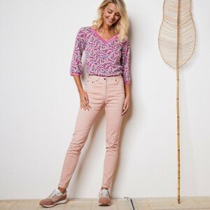 Blancheporte Úzké dlouhé kalhoty růžová pudrová 38