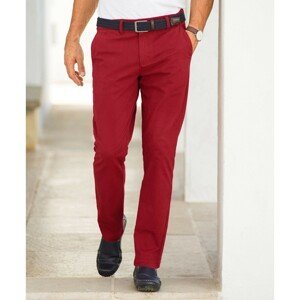 Blancheporte Chino jednobarevné kalhoty červená 42