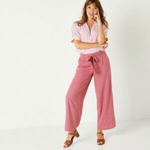 Blancheporte Široké kalhoty ke kotníkům růžové dřevo 48