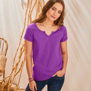 Blancheporte Jednobarevné tuniské tričko, bio bavlny šeříková 42/44