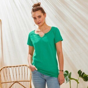 Blancheporte Jednobarevné tuniské tričko zelená 34/36