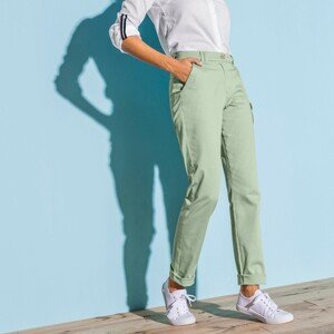 Blancheporte Strečové chino kalhoty světle zelená 38