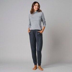Blancheporte Pyžamové kalhoty se zúženými konci nohavic šedá antracitová 42/44