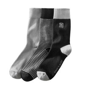 Blancheporte Sada 3 párů ponožek černá 43/46