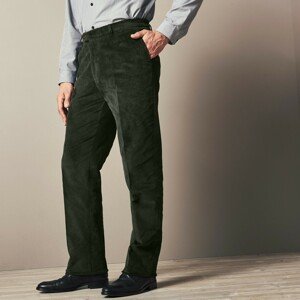 Blancheporte Manšestrové kalhoty s pružným pasem zelená 52