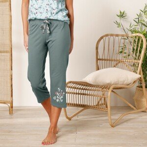 Blancheporte 3/4 pyžamové kalhoty se středovým potiskem květin bronzová 52