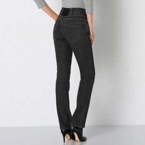 Blancheporte Rovné džíny s vysokým pasem černá 40