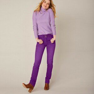 Blancheporte Rovné strečové džíny, barevné švestková 44