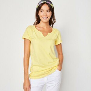Blancheporte Jednobarevné tuniské tričko světle žlutá 46/48