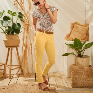 Blancheporte Úzké barevné kalhoty žlutá 38