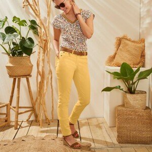 Blancheporte Úzké barevné kalhoty žlutá 48